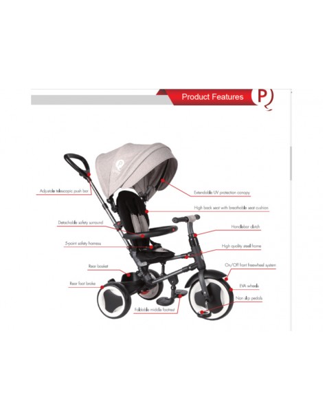 Volare - Children's Tricycle Rito Deluxe Pink