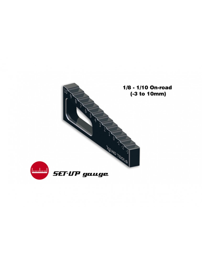 Xenotools - 1/8 - 1/10 Chassis droop gauge - -3mm to 10mm - 1 pc