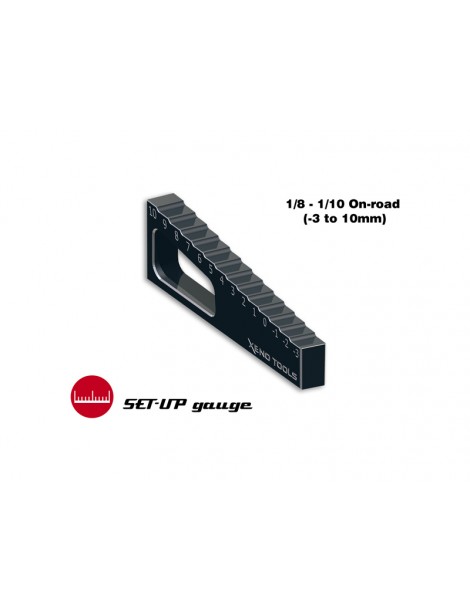 Xenotools - 1/8 - 1/10 Chassis droop gauge - -3mm to 10mm - 1 pc