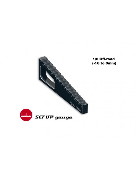 Xenotools - 1/8 buggy chassis droop gauge - -16mm to 0mm - 1 pc