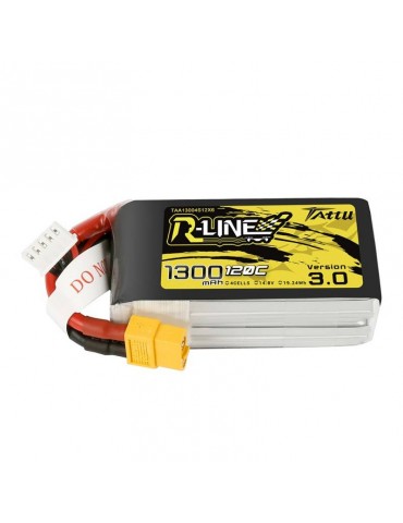 Akumuliatorius Tattu R-Line Version 3.0 1300mAh 14,8V 120C 4S1P XT60