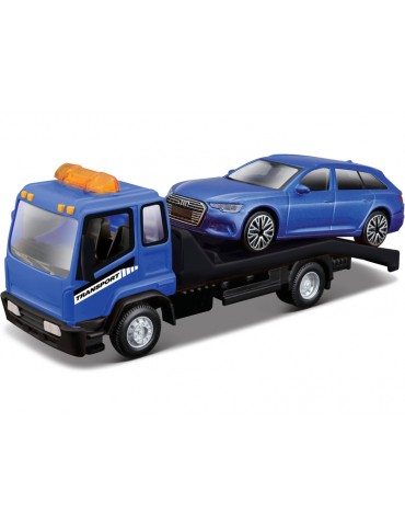 Bburago Tow Truck with Audi A6 Avant 1:43