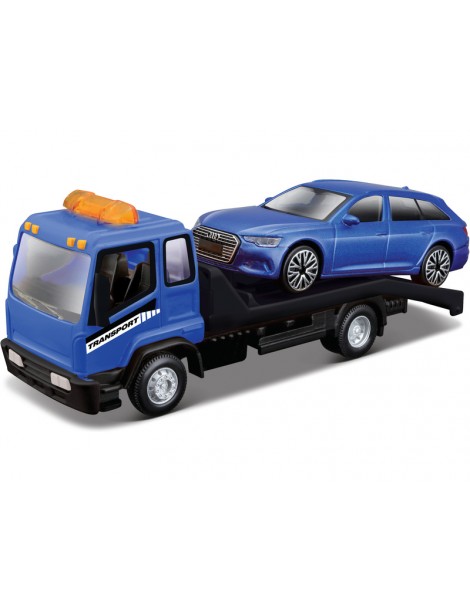 Bburago Tow Truck with Audi A6 Avant 1:43