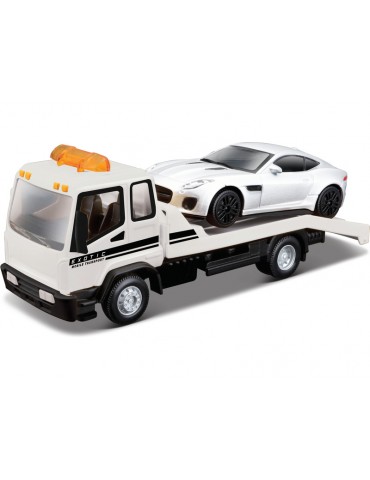 Bburago Tow Truck with Jaguar F-Type R Dynamic 1:43