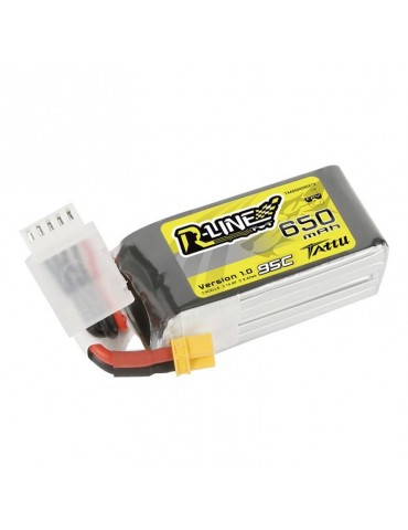 Akumuliatorius Tattu R-Line 650mAh 14,8V 95C 4S1P XT30