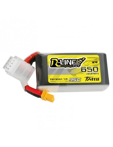 Tattu R-Line 650mAh 11.1V 95C 3S1P XT30 Lipo Battery