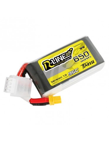 Tattu R-Line 650mAh 11.1V 95C 3S1P XT30 Lipo Battery