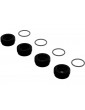 Arrma Aluminum Front Hub Nut Black Inc. O-Rings (4)