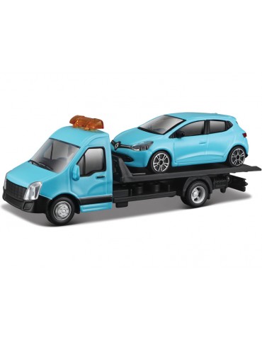 Bburago Car hauler with Renault Clio