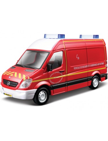 Bburago Mercedes-Benz Sprinter 1:50 red - fire