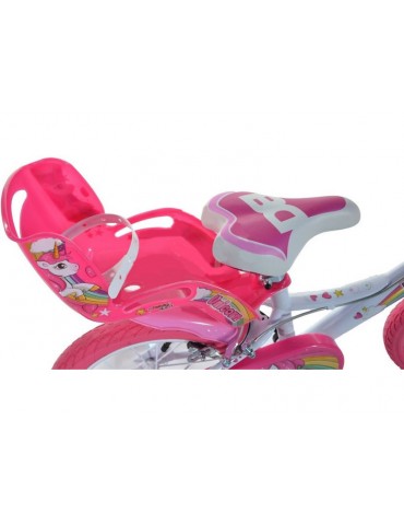 DINO Bikes - Children's bike 16" Jednorožec with doll seat