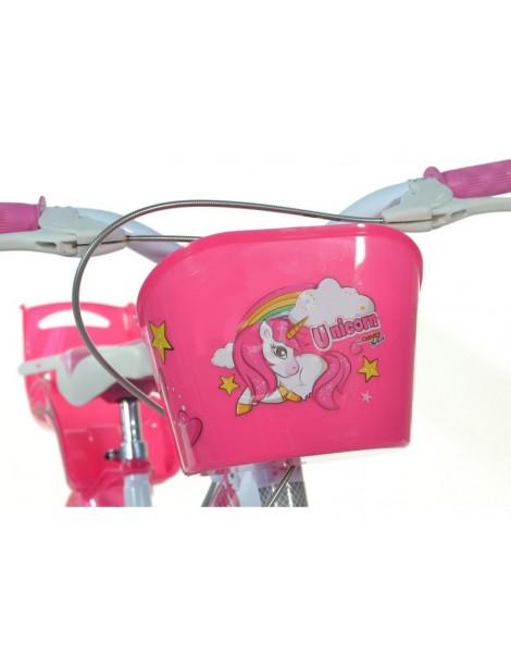DINO Bikes - Children's bike 16" Jednorožec with doll seat