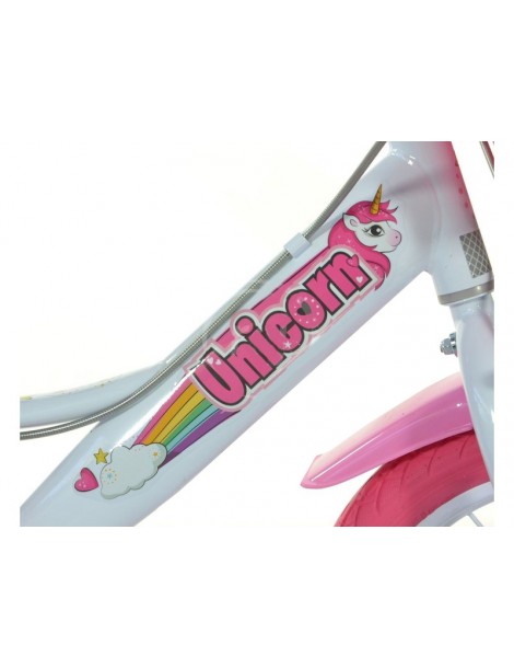 DINO Bikes - Children's bike 16" Jednorožec with doll seat
