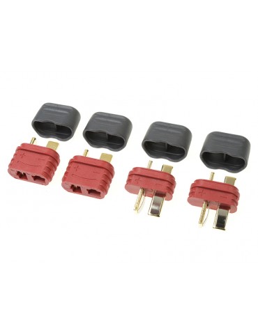 Connector Gold Plated Deans w/ Cap (2 pairs)