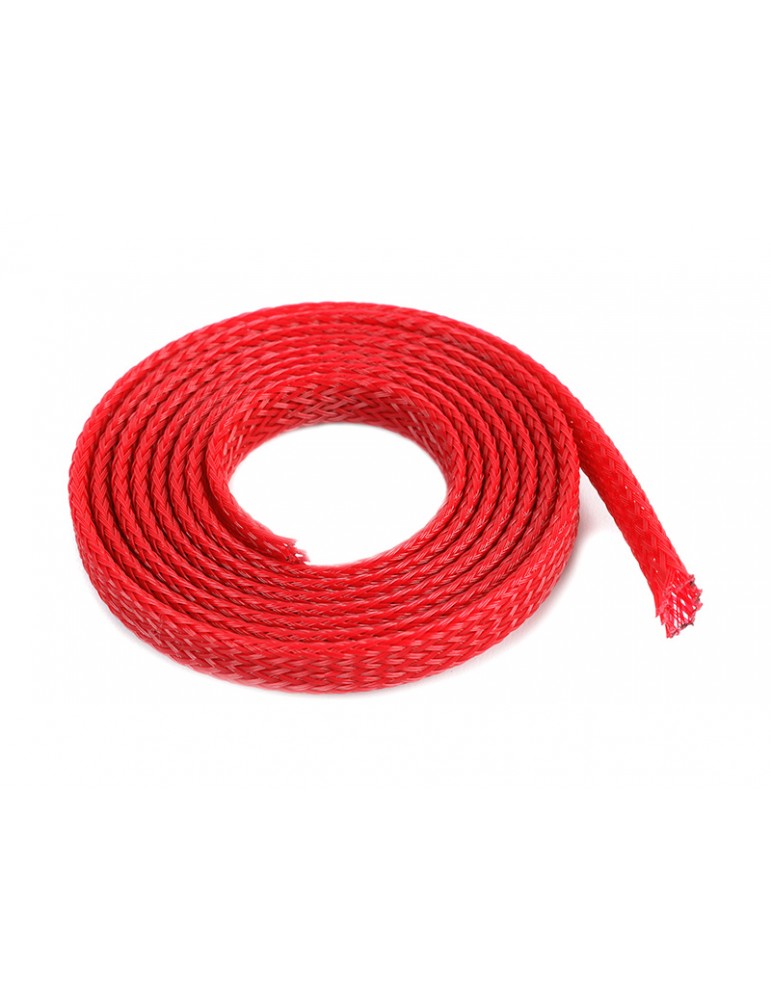 Wire Protection Sleeve Braided 6mm Red (1m)