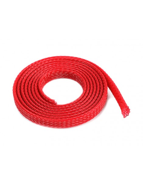 Wire Protection Sleeve Braided 6mm Red (1m)