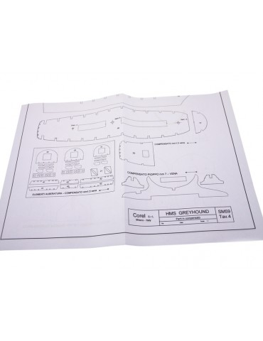 COREL H.M.S. Greyhound frigate 1720 1: 100 kit