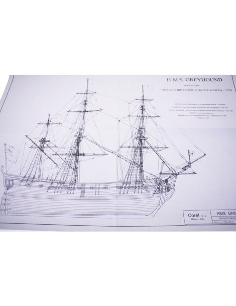 COREL H.M.S. Greyhound frigate 1720 1: 100 kit