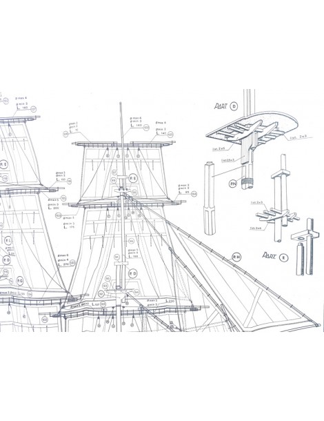 Mantua Model HMS Bounty 1:60 kit