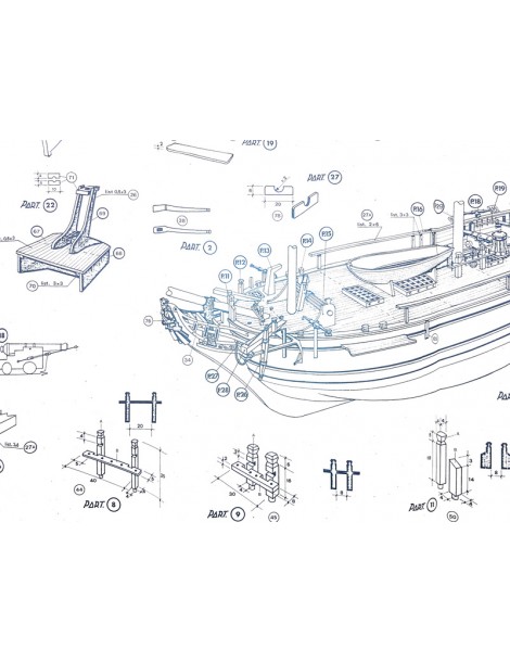 Mantua Model HMS Bounty 1:60 kit
