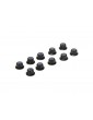 M3 Flanged Aluminum Lock Nuts, Black (10)