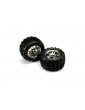 Traxxas Tires & wheels 3.8", split spoke H17 chrome wheels, Talon tires (pair)