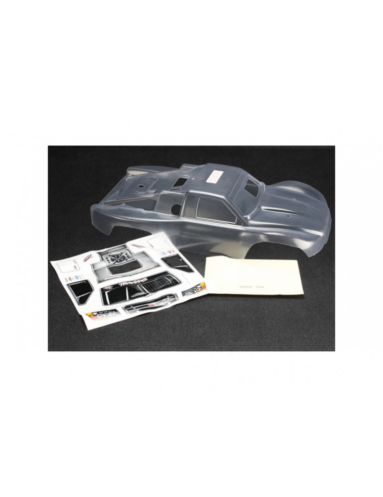 Traxxas Body, Slayer Pro 4X4 (clear, requires painting)/window masks/decal sheets