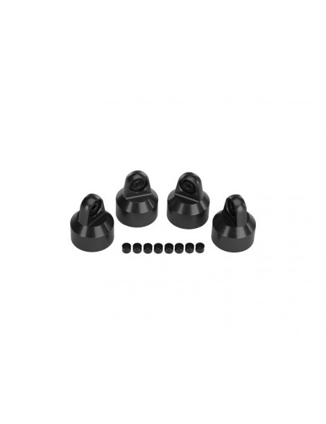 Traxxas Shock caps, aluminum (hard-anodized, PTFE-coated), GTX shocks (4)