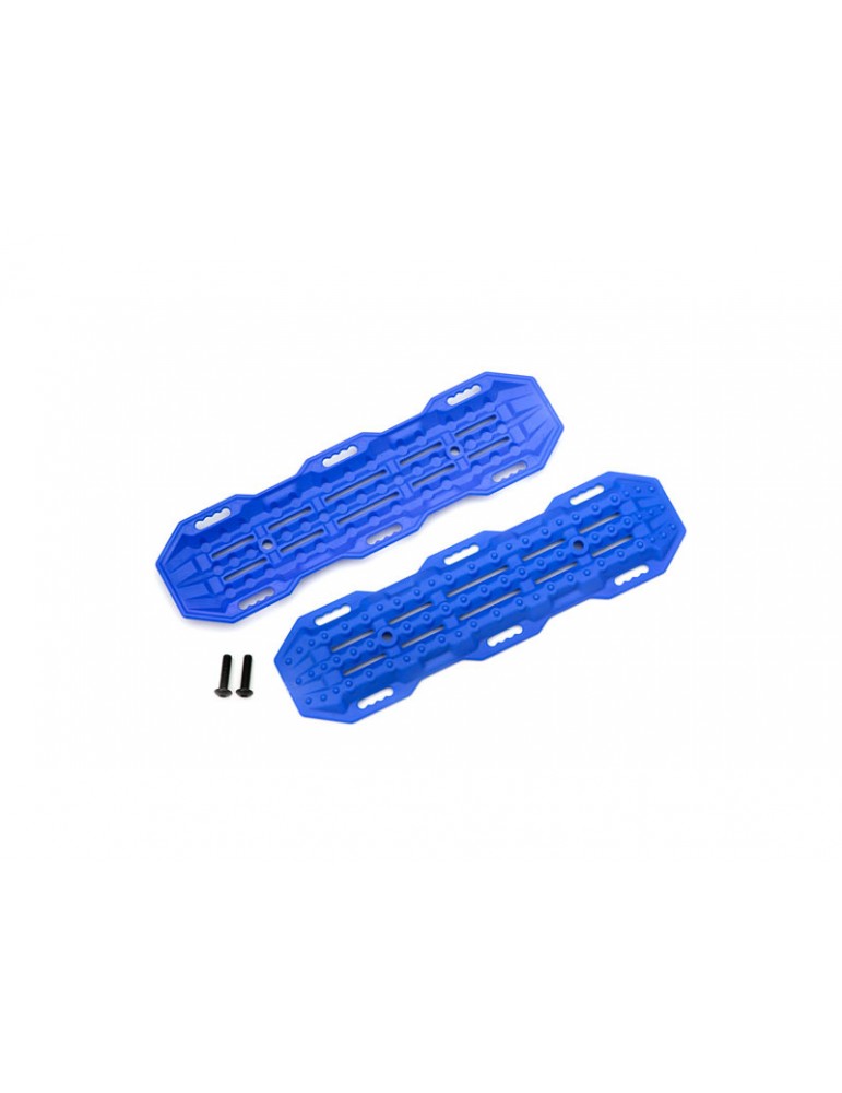 Traxxas Traction boards, blue/ mounting hardware