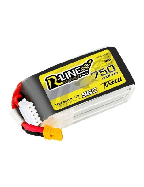 Tattu R-Line 750mAh 14.8V 95C 4S1P JST-XHR Battery