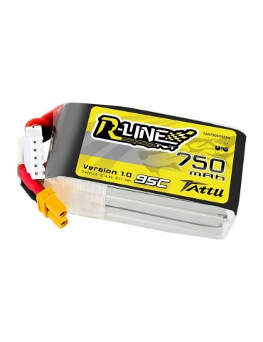 Tattu R-Line 750mAh 14.8V 95C 4S1P JST-XHR Battery