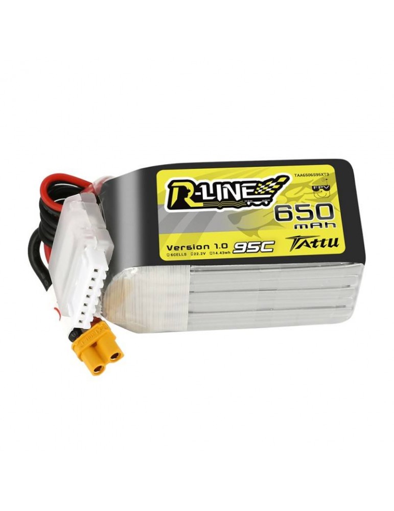 Tattu R-Line 650mAh 22,2V 95C 6S1P XT30U-F Battery