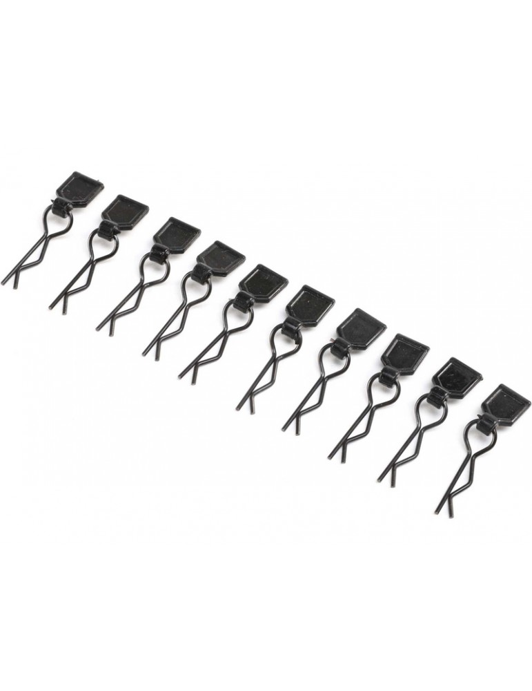 Losi Body Clips, Black, Small (10): LMT