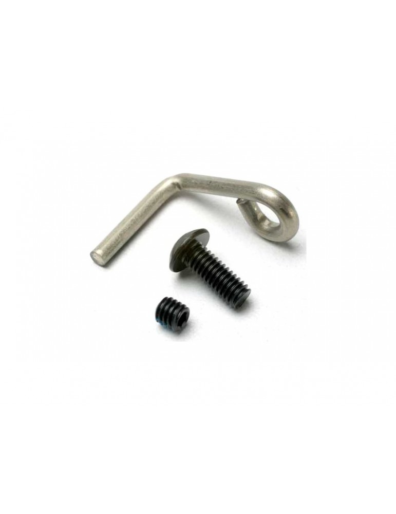 Traxxas Hanger, metal wire (for tuned pipe)/ 4mm GS (1)/ 4x10 BCS (1)