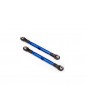 Traxxas Toe links, tubes, 7075-T6 aluminum (blue-anodized) (87mm) (2)/ rod ends