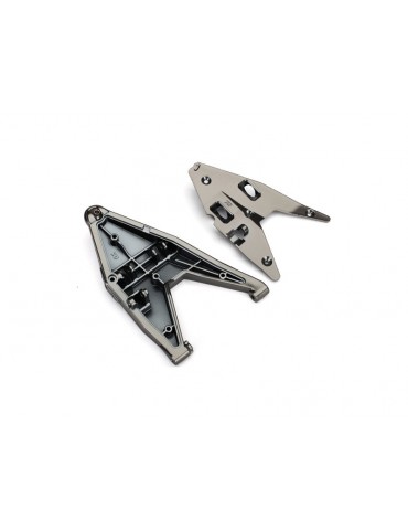 Traxxas Suspension arm, lower right/ arm insert (satin black chrome-plated)