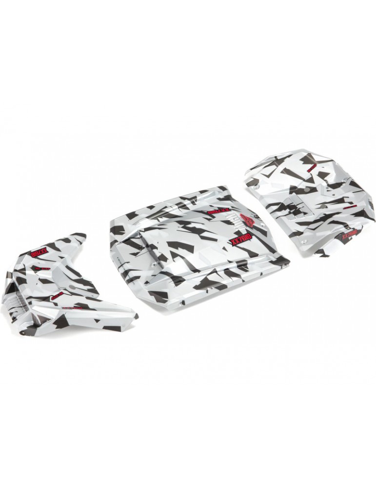 Arrma Exterior Body Panels Painted White Camo: Firearm