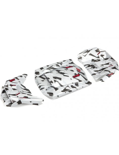 Arrma Exterior Body Panels Painted White Camo: Firearm