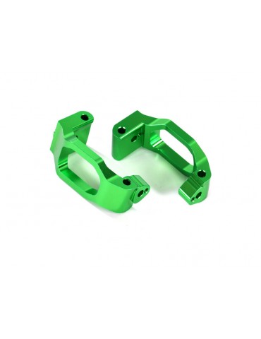Traxxas Caster blocks (c-hubs), 6061-T6 aluminum (green-anodized), left & right