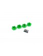 Traxxas Wheel hubs, hex, aluminum (green-anodized) (4)