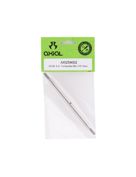 Axial Turnbuckle, M6x157.3mm (1) Stainless Steel: SCX6