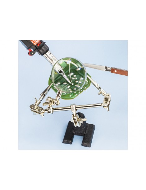 Modelcraft Helping Hands, Glass Magnifier