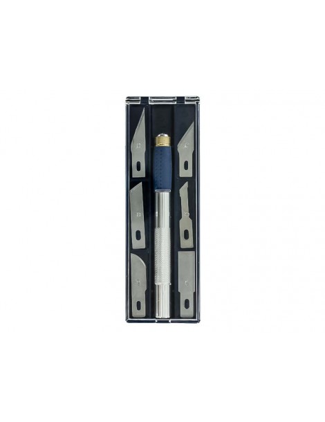Modelcraft Soft Grip Hobby Knife with 6 Blades