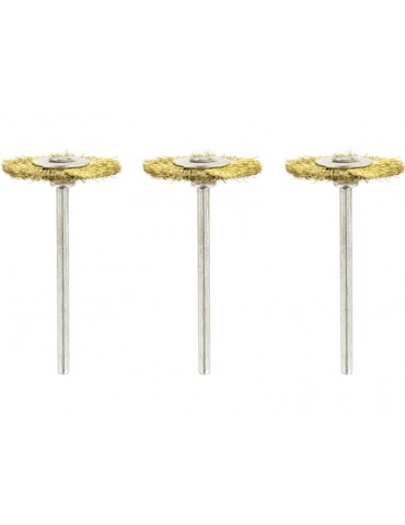 Rotacraft Brass Wheel Brushes (3pcs)