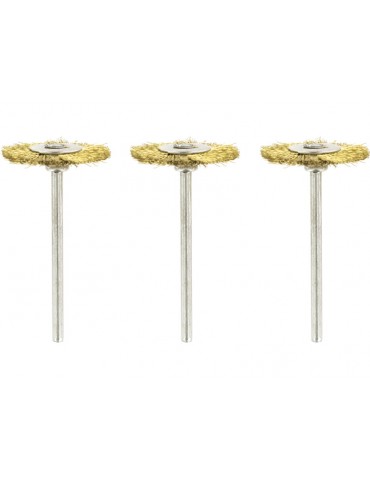 Rotacraft Brass Wheel Brushes (3pcs)