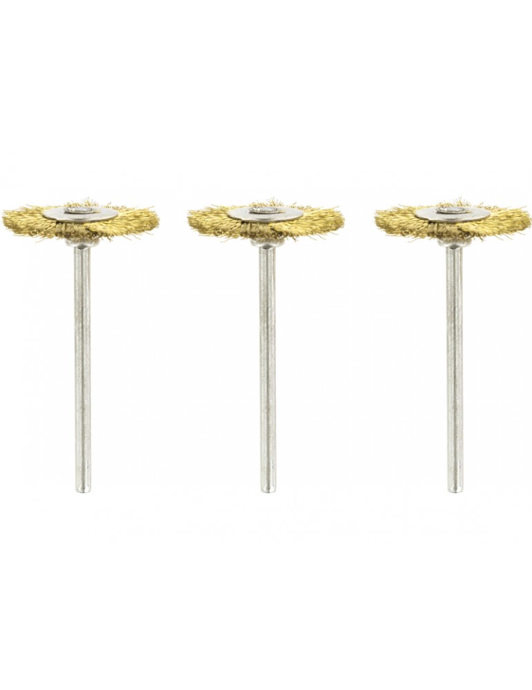 Rotacraft Brass Wheel Brushes (3pcs)