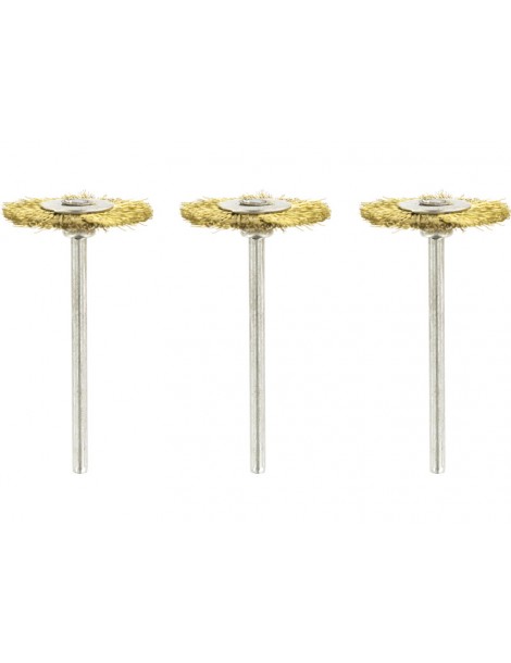 Rotacraft Brass Wheel Brushes (3pcs)