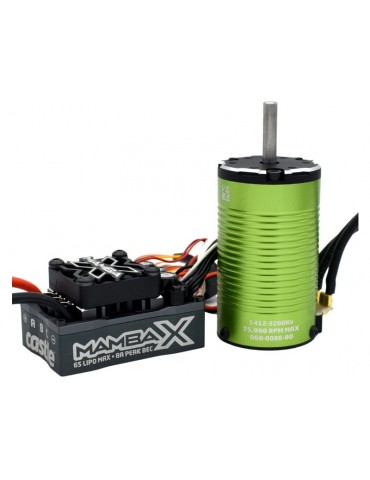 Castle Motor 1412 3200KV Senzored 5mm, ESC Mamba X SCT