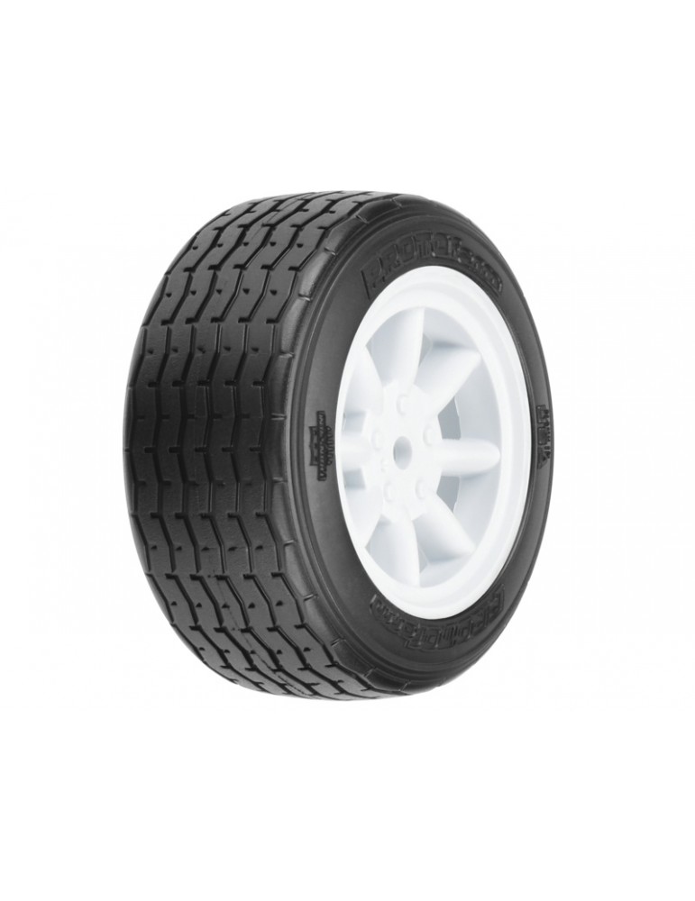 PROTOform Tires 1/10 Rear 26mm, White wheels (2)