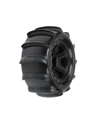 Pro-Line Wheels 2.2", Sling Shot Tires, Desperato H12 Black Wheels (2)